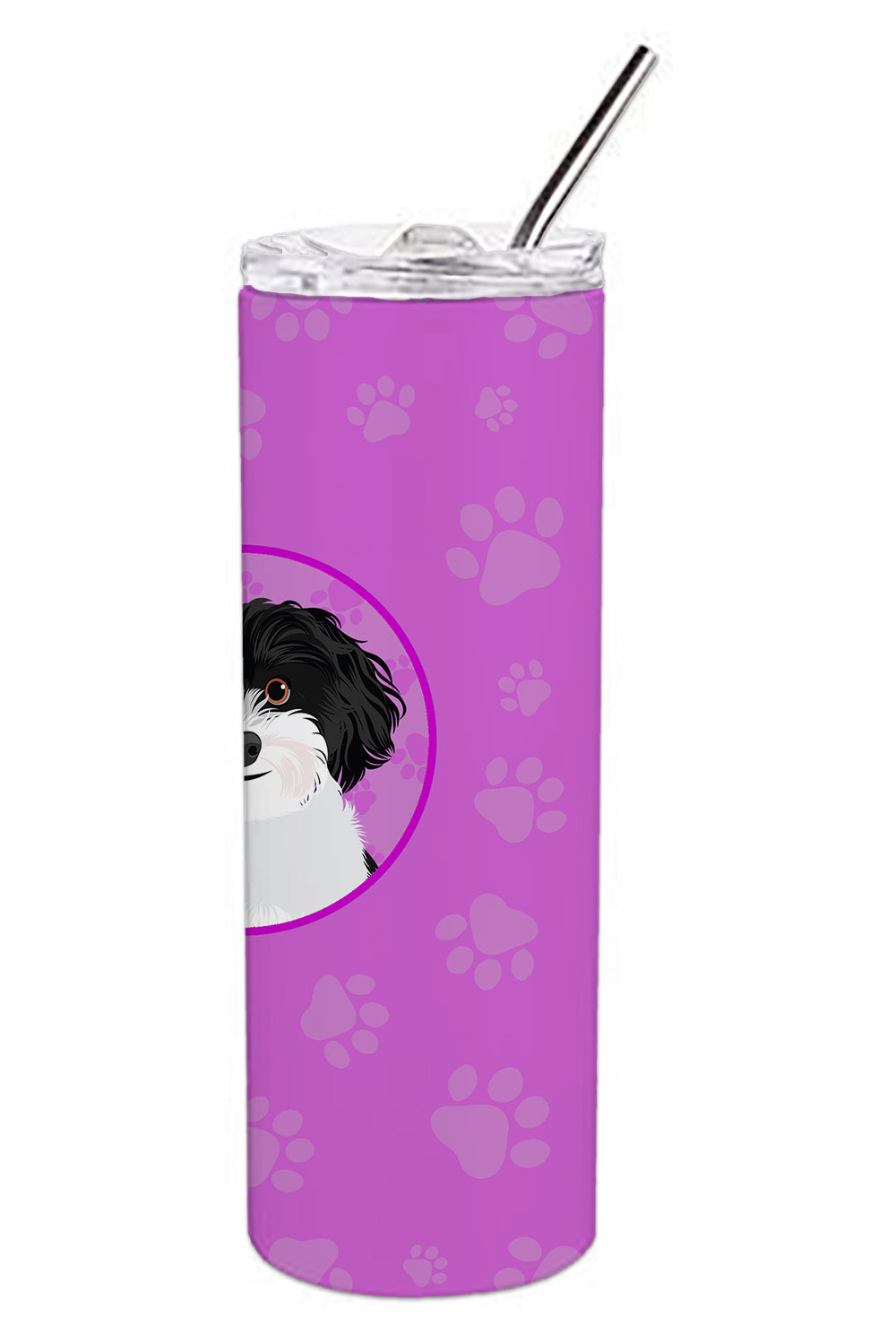 Shih-Tzu Black and White #1 Stainless Steel 20 oz Skinny Tumbler - the-store.com