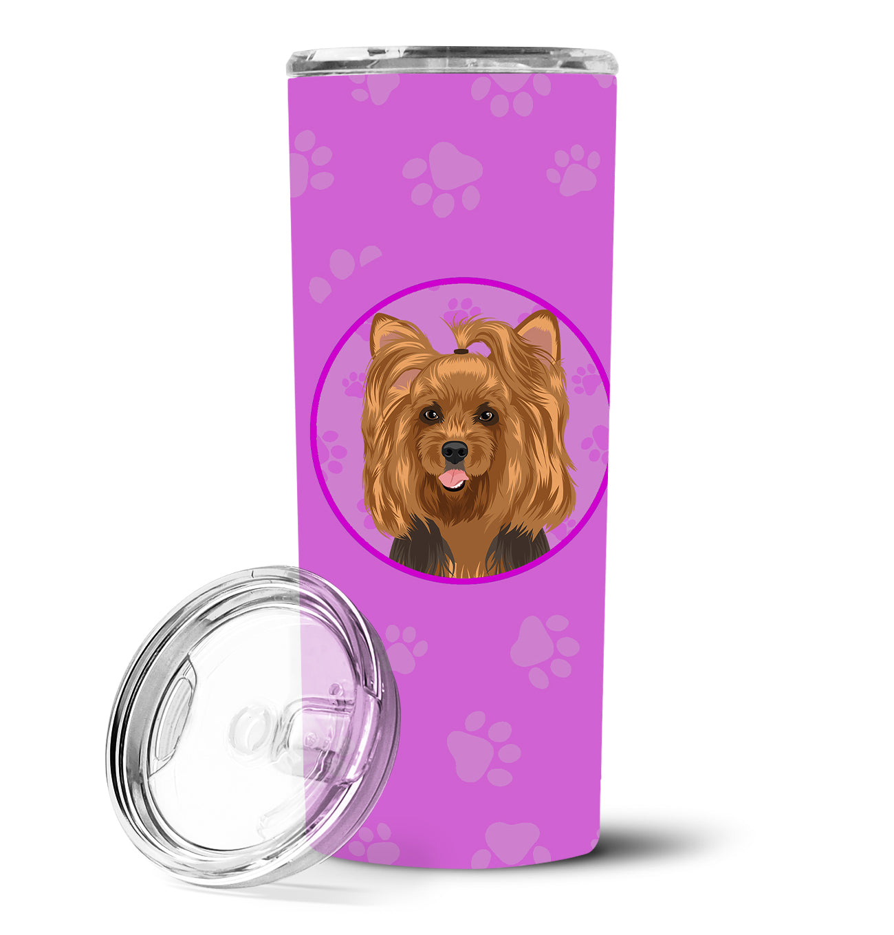 Yorkie Black and Gold #1 Stainless Steel 20 oz Skinny Tumbler - the-store.com