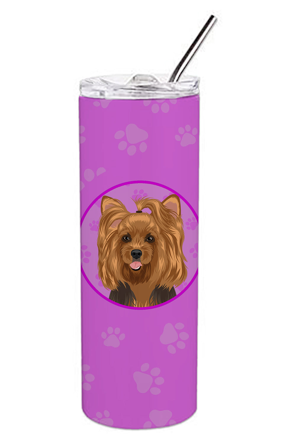 Buy this Yorkie Black and Gold #1 Stainless Steel 20 oz Skinny Tumbler