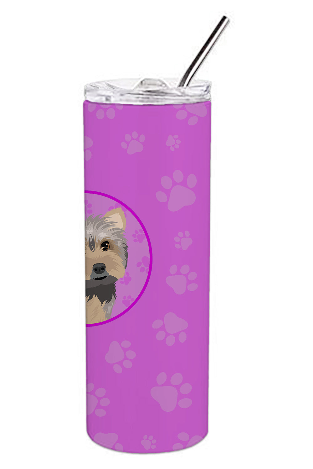 Yorkie Blue and Tan #2 Stainless Steel 20 oz Skinny Tumbler - the-store.com