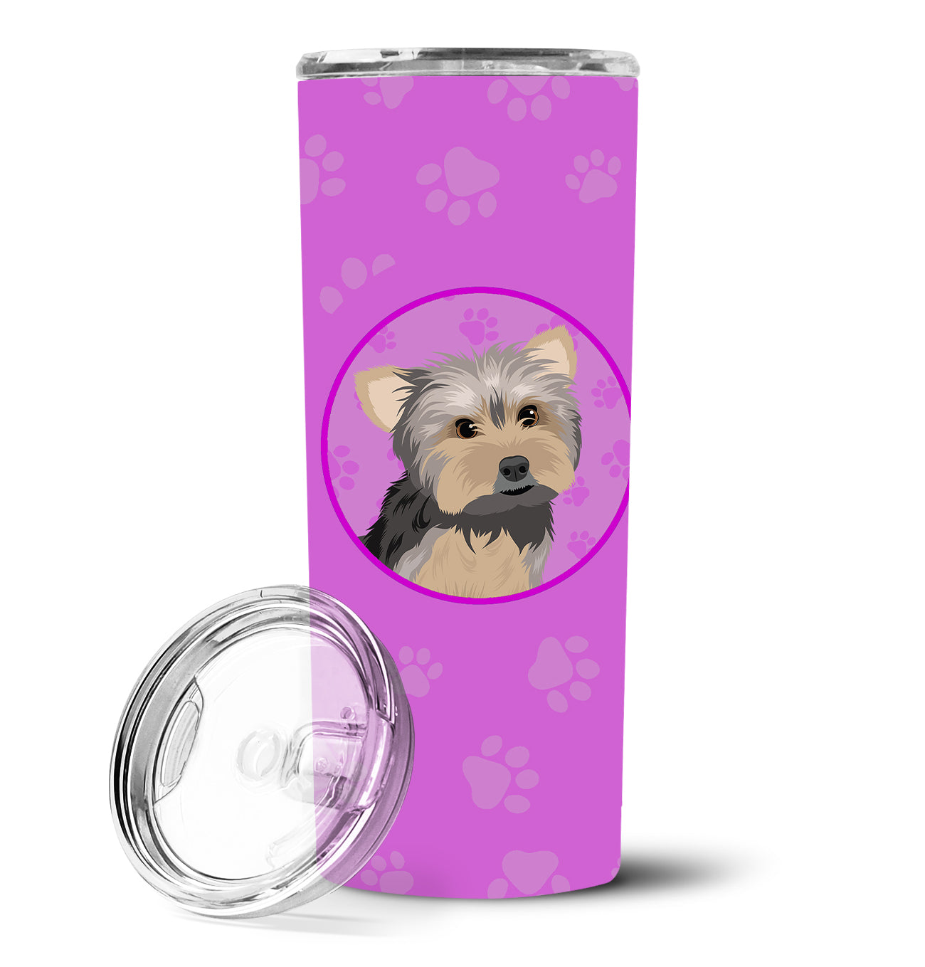 Yorkie Blue and Tan #2 Stainless Steel 20 oz Skinny Tumbler - the-store.com
