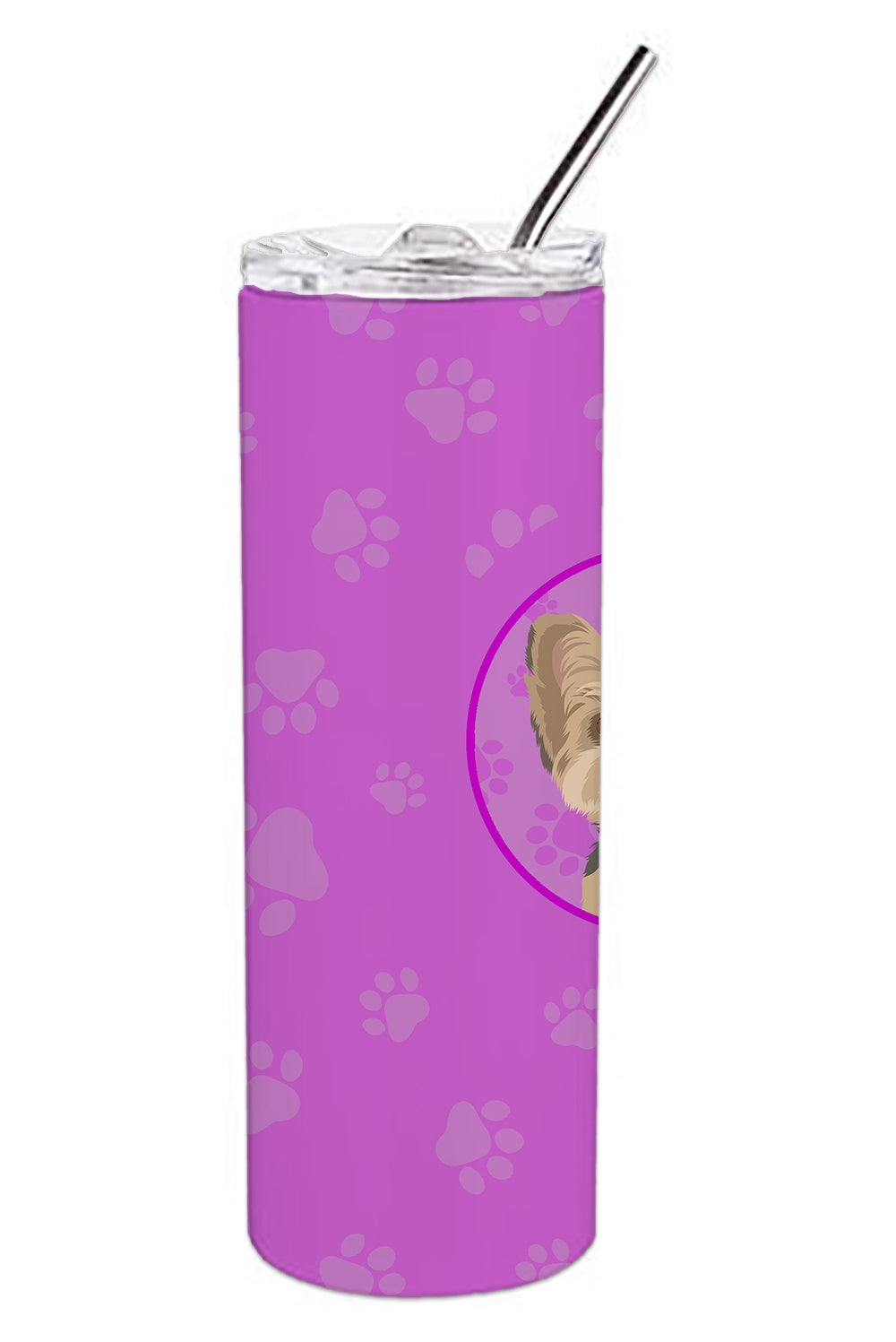 Yorkie Blue and Tan Puppy Stainless Steel 20 oz Skinny Tumbler - the-store.com