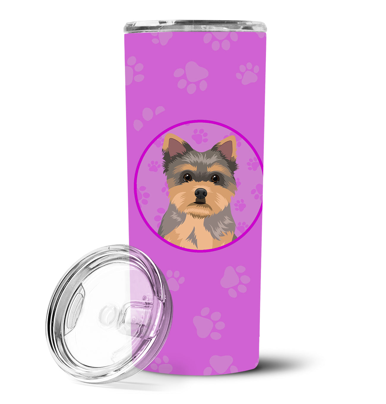 Yorkie Chocolate Puppy Stainless Steel 20 oz Skinny Tumbler - the-store.com