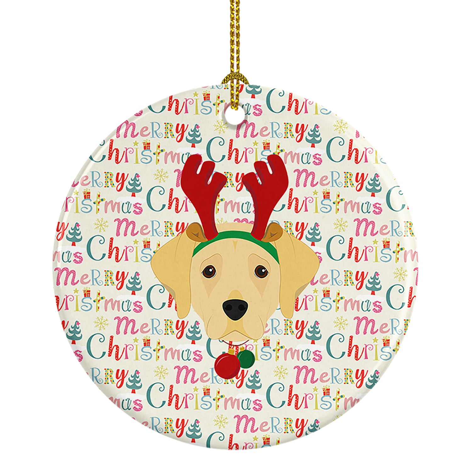 Buy this Labrador Retriever Merry Christmas Ceramic Ornament