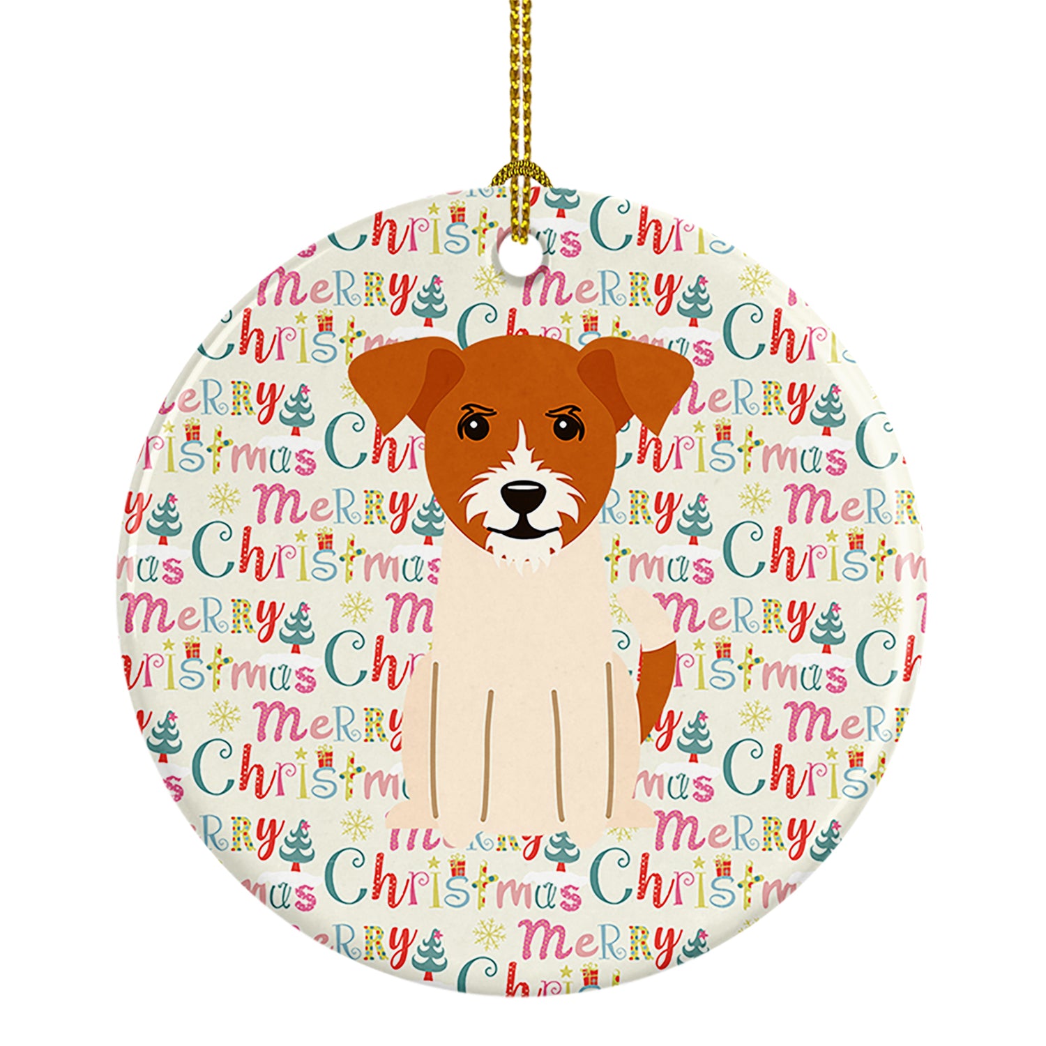 Buy this Merry Christmas Jack Russell Terrier Ceramic Ornament