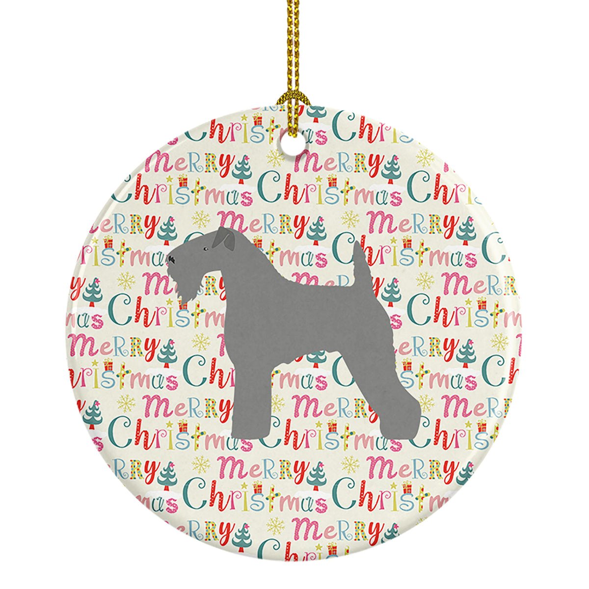 Buy this Kerry Blue Terrier Merry Christmas Ceramic Ornament