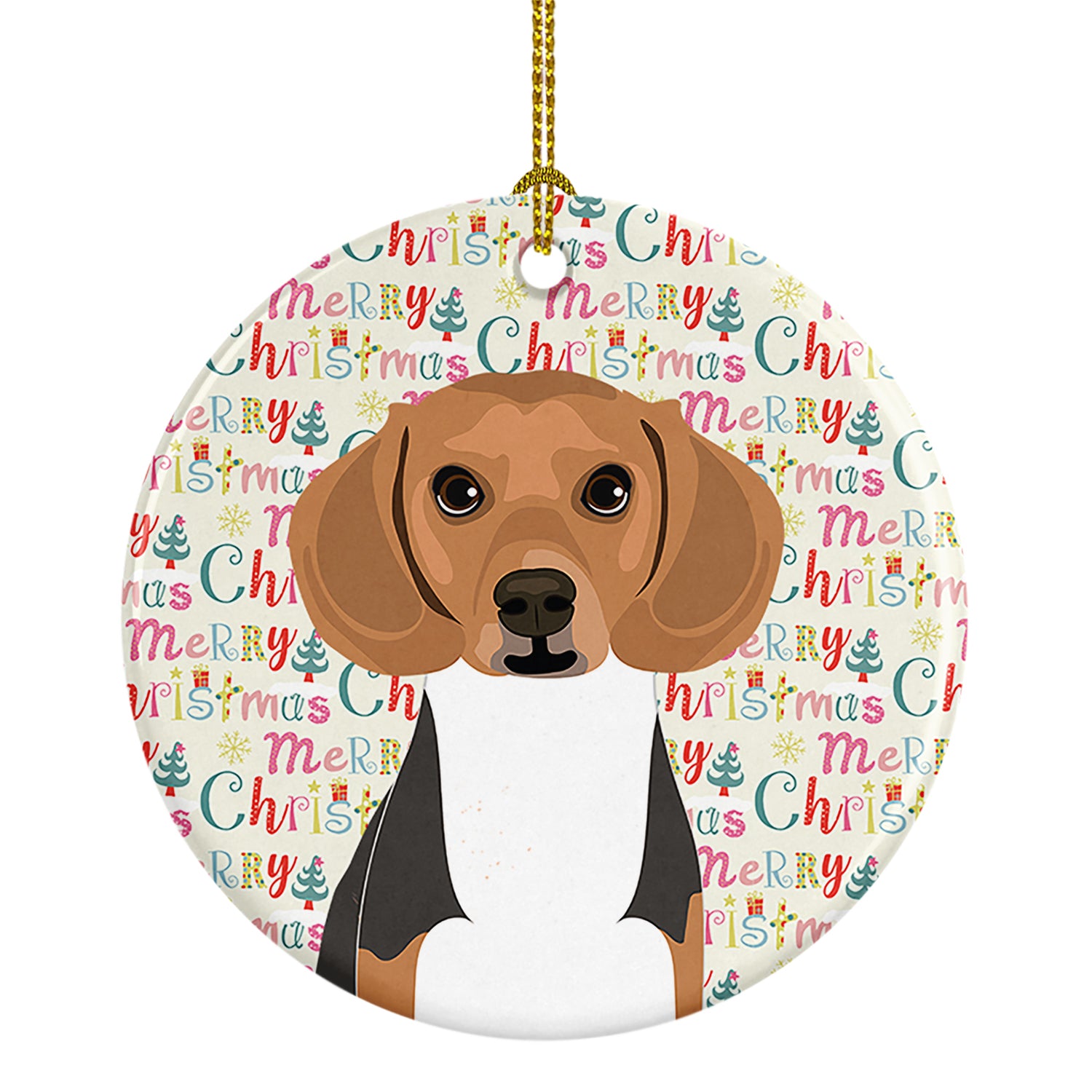 Buy this Beagle Tricolor #1 Christmas Ceramic Ornament