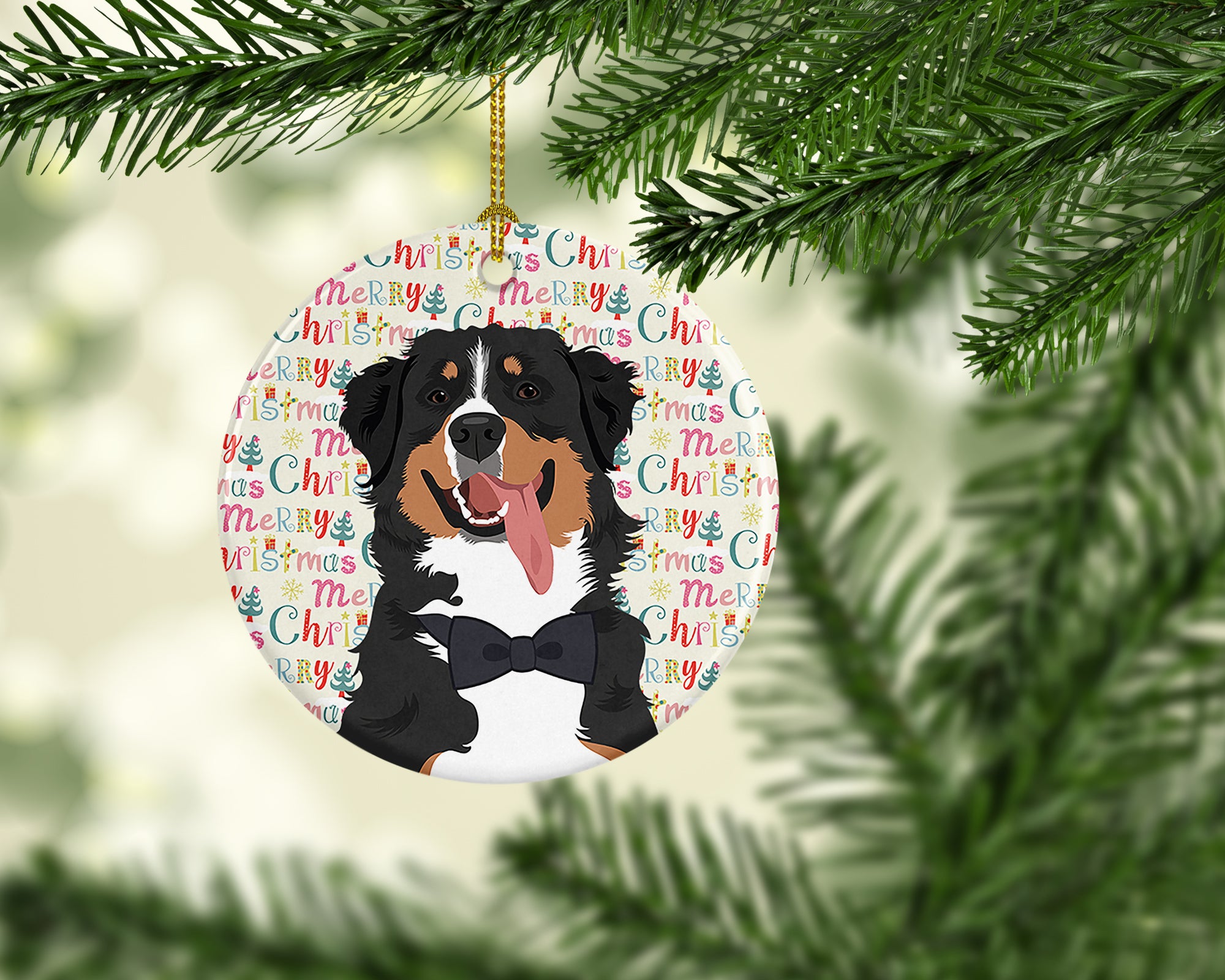 Bernese Mountain Dog #1 Christmas Ceramic Ornament - the-store.com