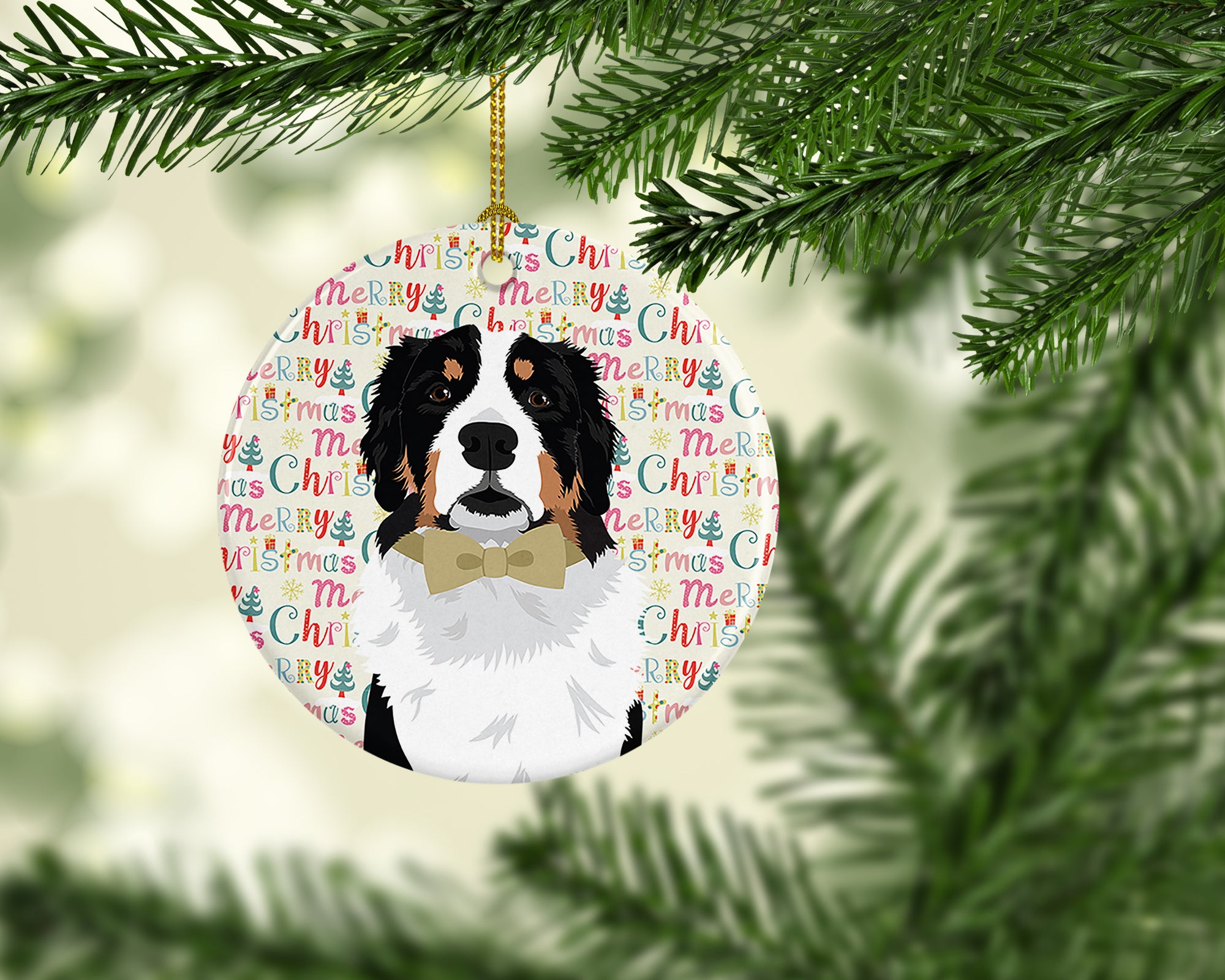 Buy this Bernese Mountain Dog #2 Christmas Ceramic Ornament