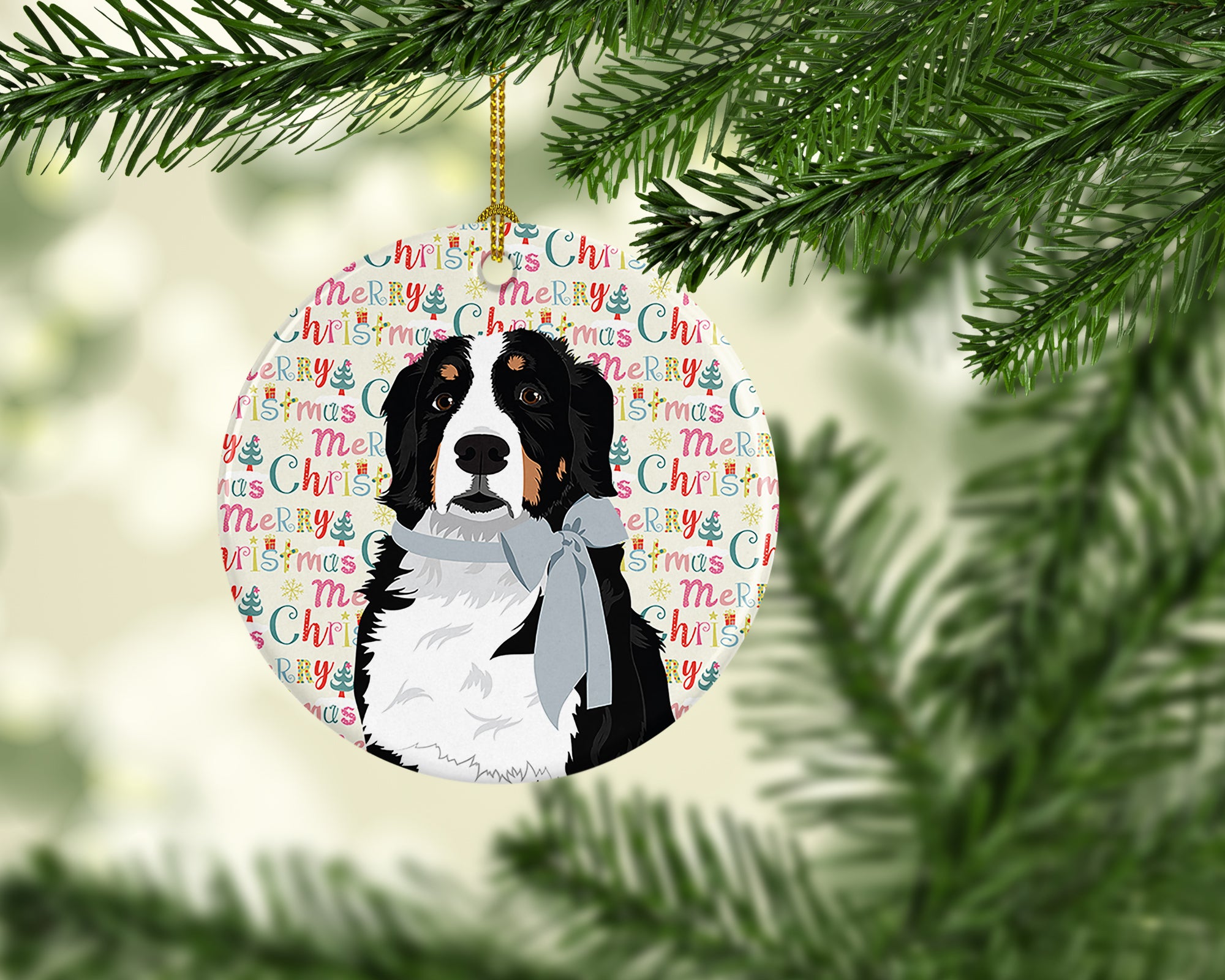 Buy this Bernese Mountain Dog #3 Christmas Ceramic Ornament