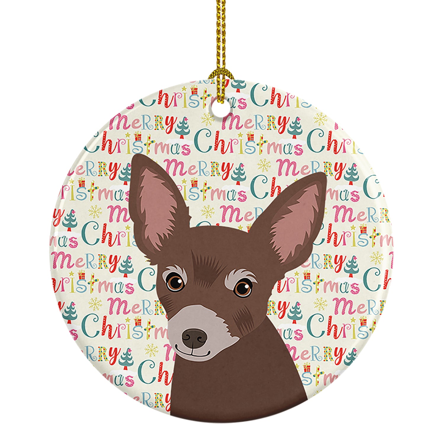 Buy this Chihuahua Chocolate #2 Christmas Ceramic Ornament