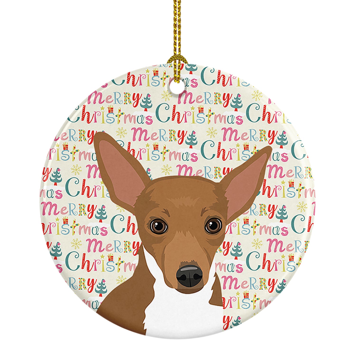Buy this Chihuahua Chocolate and White #1 Christmas Ceramic Ornament