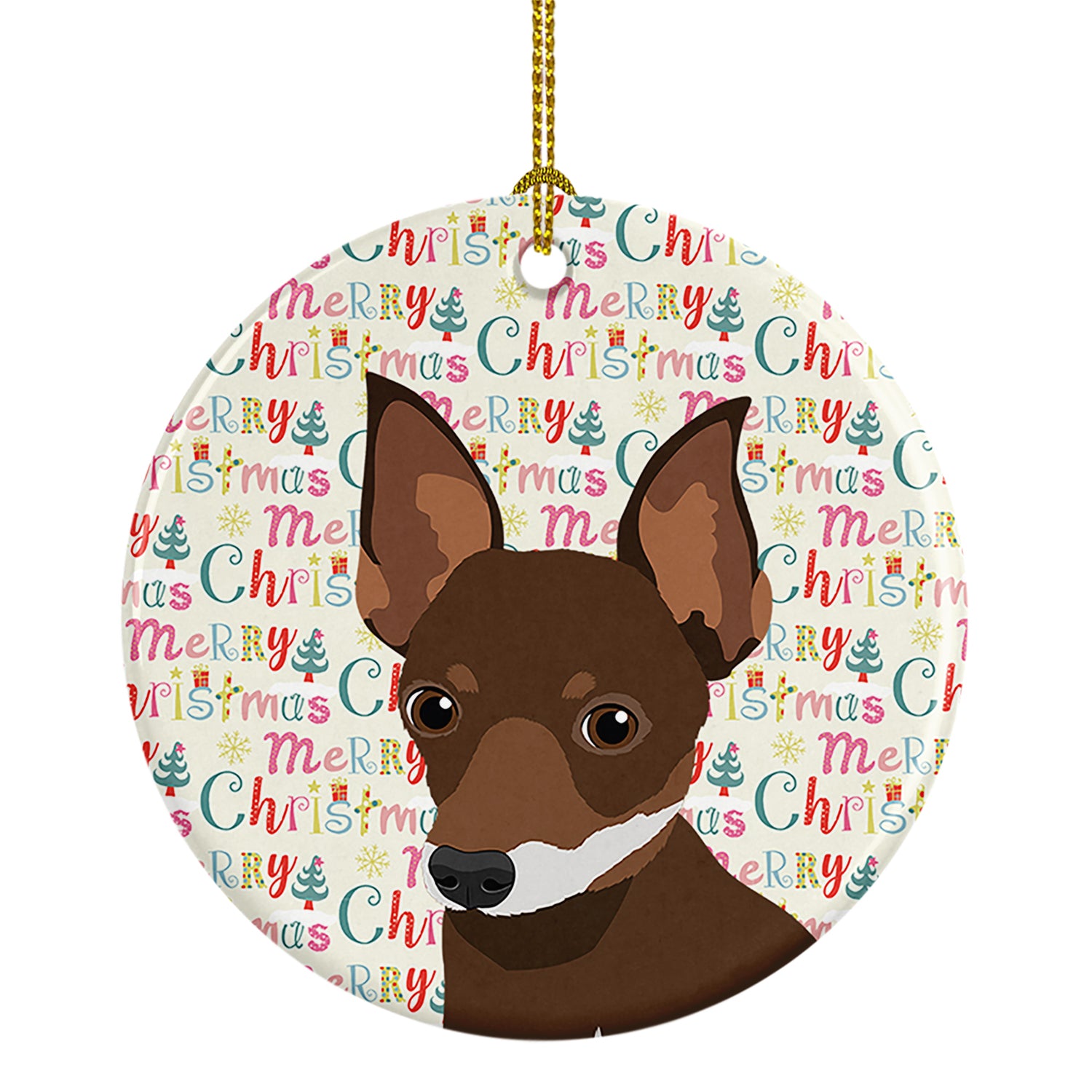 Buy this Chihuahua Chocolate and White #2 Christmas Ceramic Ornament