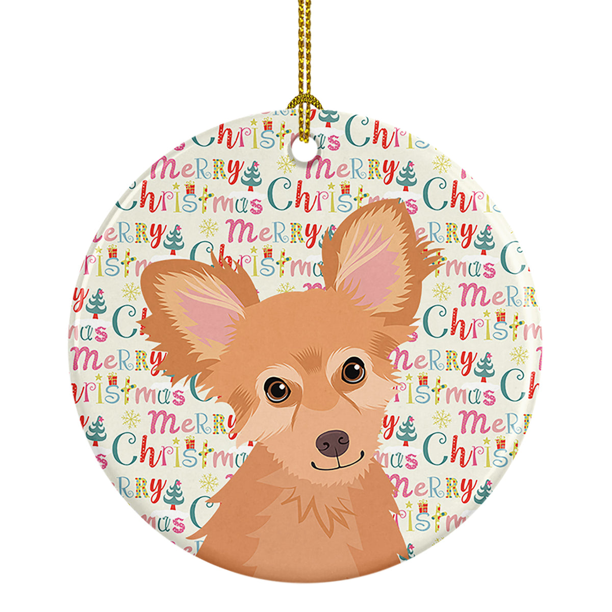 Buy this Chihuahua Fawn Christmas Ceramic Ornament