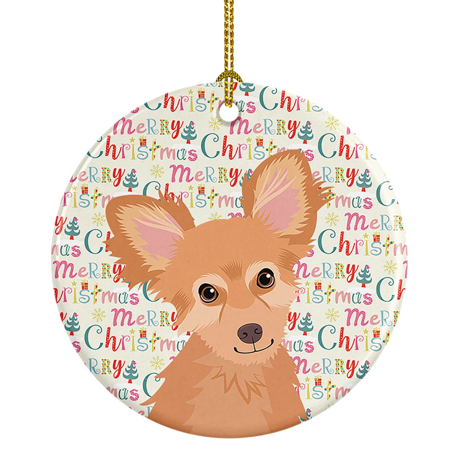 Buy this Chihuahua Fawn Christmas Ceramic Ornament