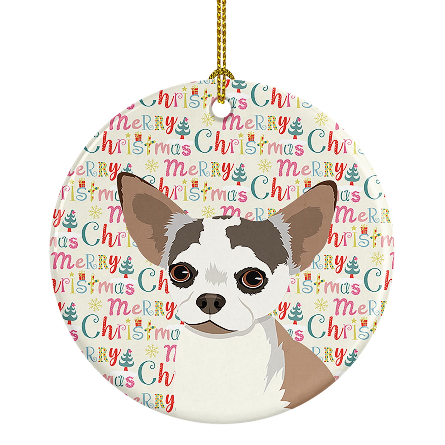 Buy this Chihuahua Merle Christmas Ceramic Ornament