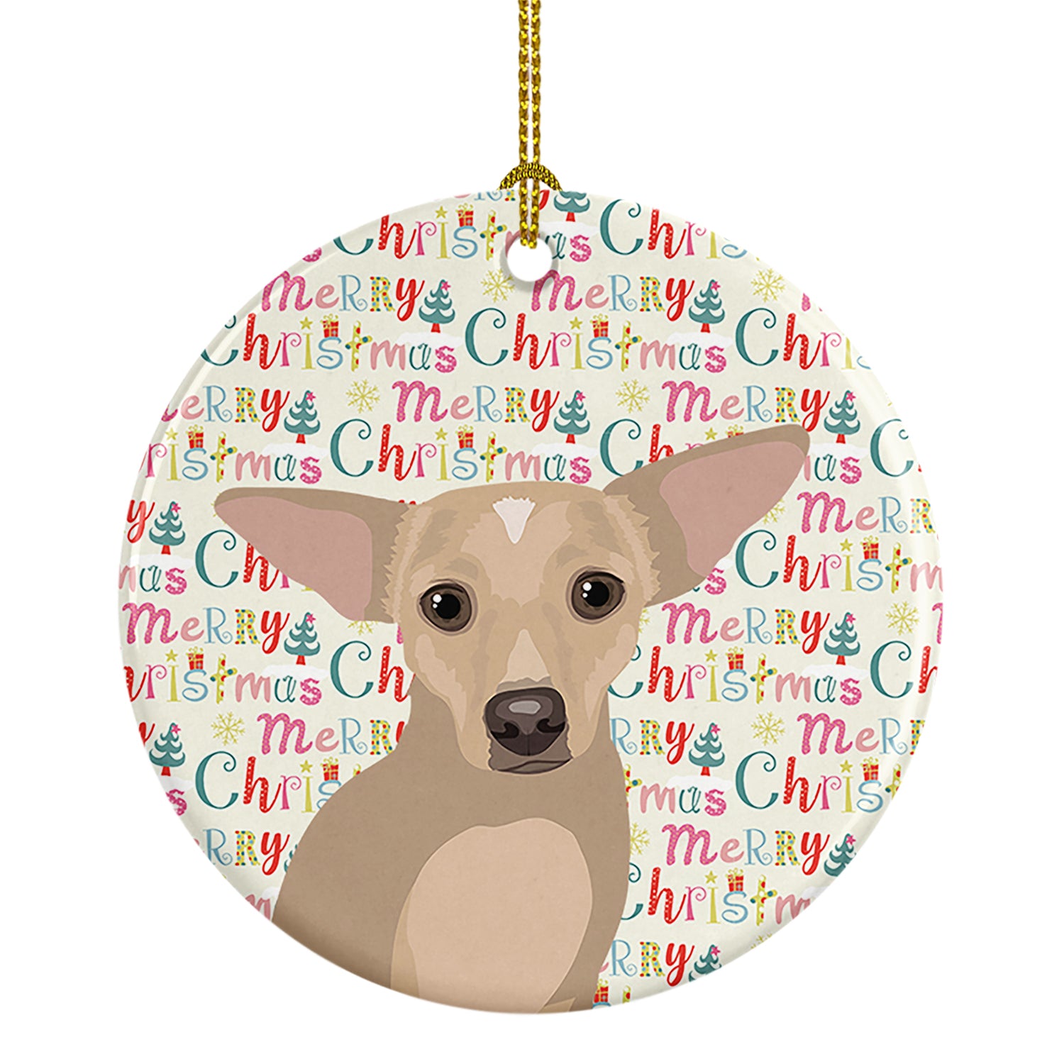 Buy this Chihuahua Silver Christmas Ceramic Ornament