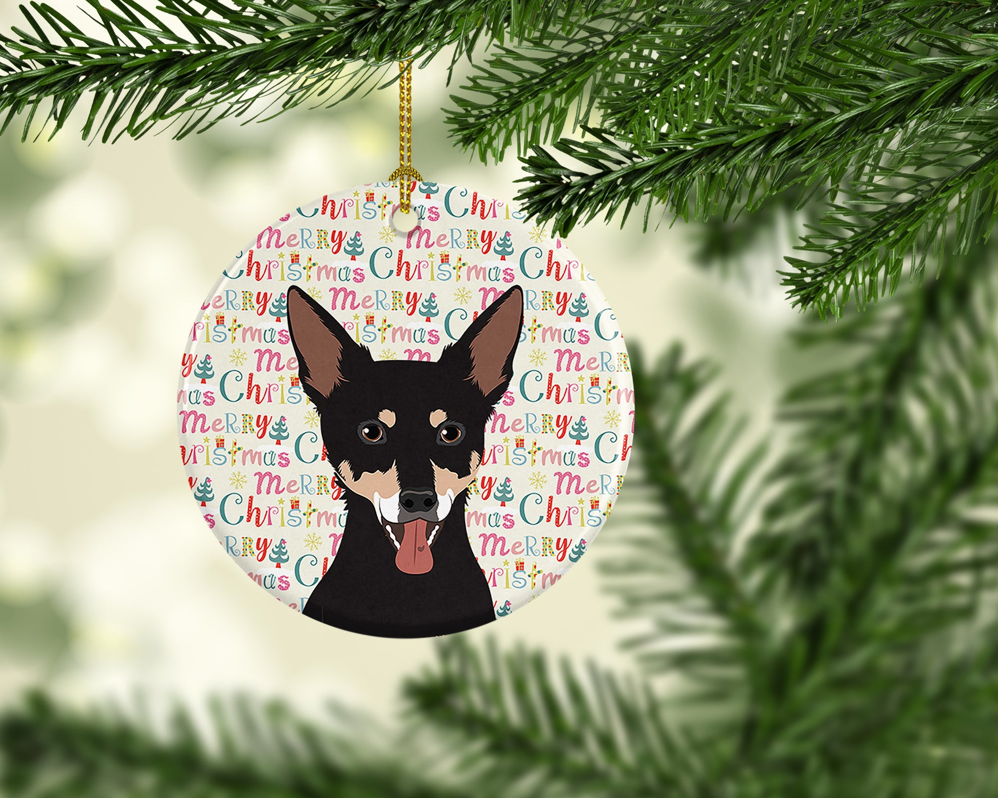 Buy this Chihuahua Tricolor #1 Christmas Ceramic Ornament