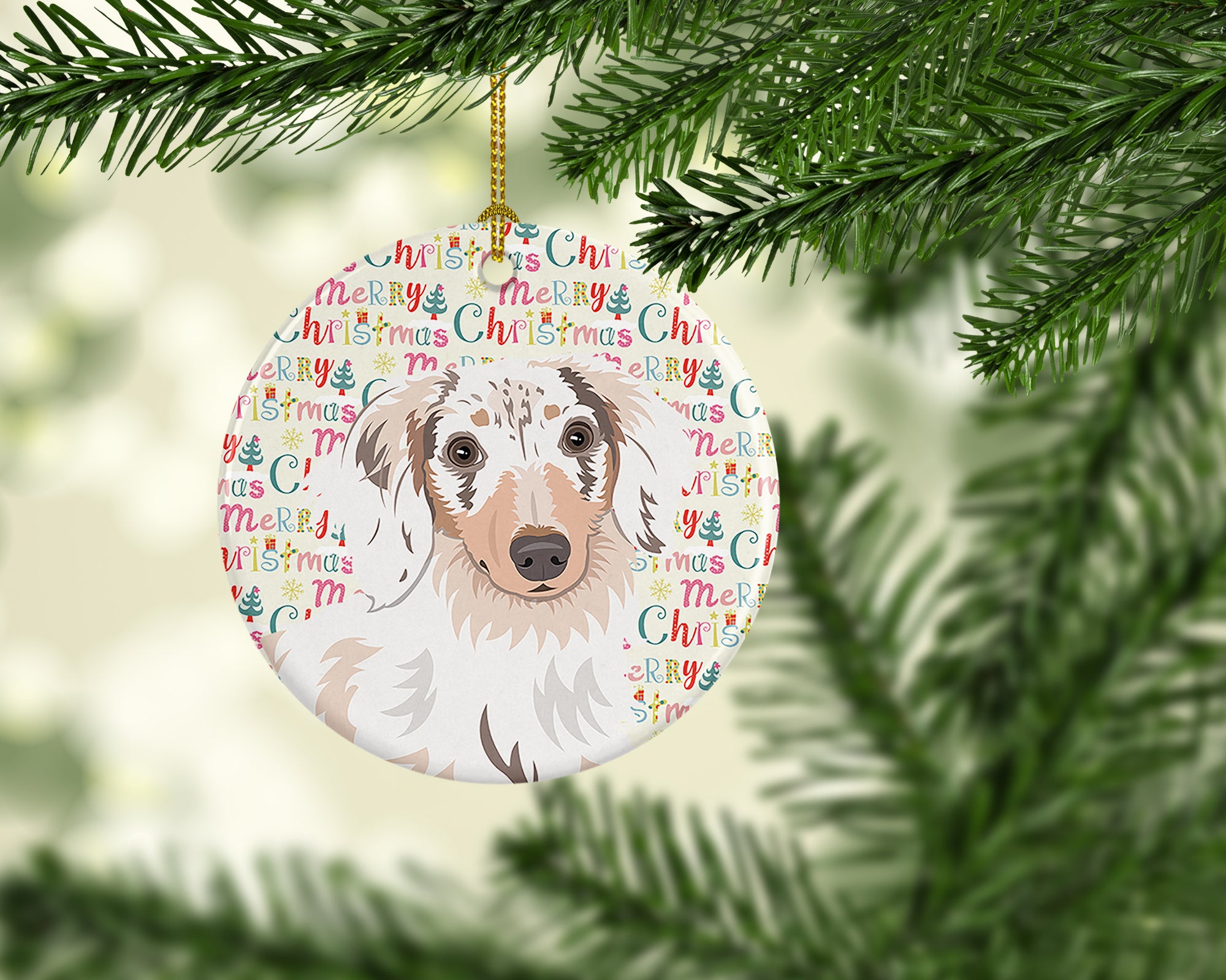 Buy this Chihuahua Dapple #2 Christmas Ceramic Ornament