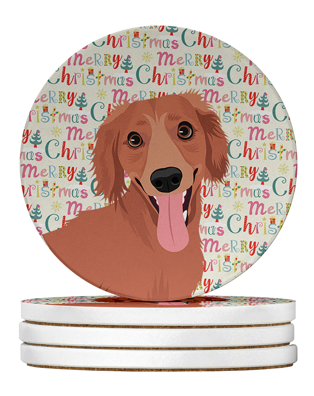 Buy this Chihuahua Red #1 Christmas Large Sandstone Coasters Pack of 4