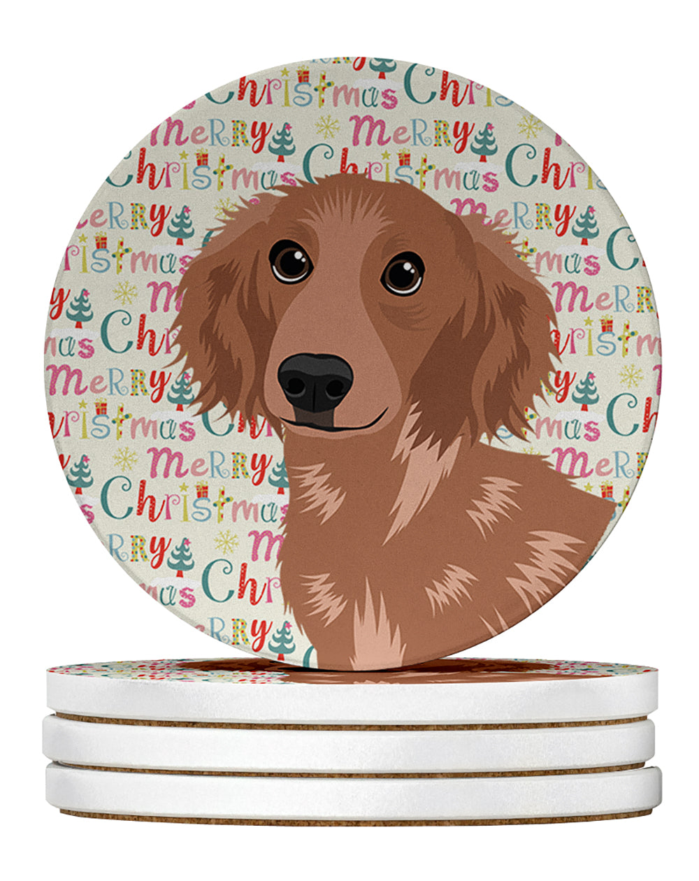 Buy this Chihuahua Red #2 Christmas Large Sandstone Coasters Pack of 4
