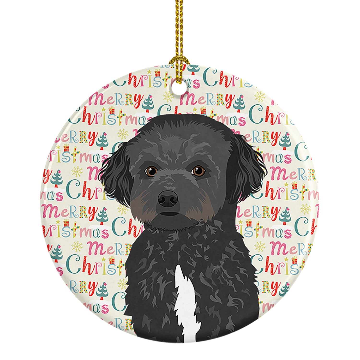 Buy this Doodle Black and White #1 Christmas Ceramic Ornament