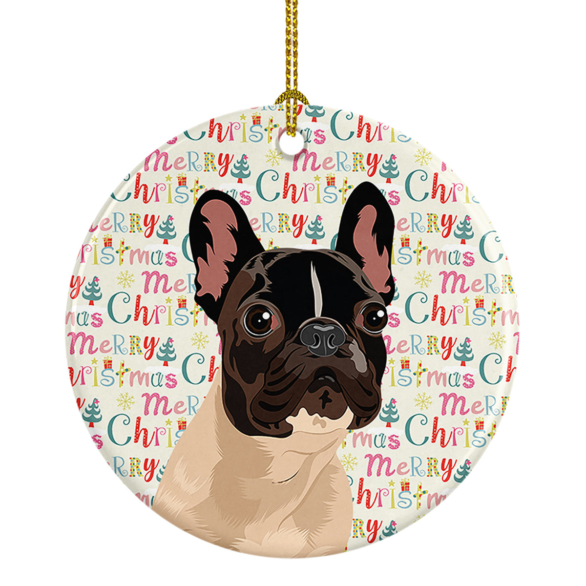 Buy this French Bulldog Fawn #3 Christmas Ceramic Ornament