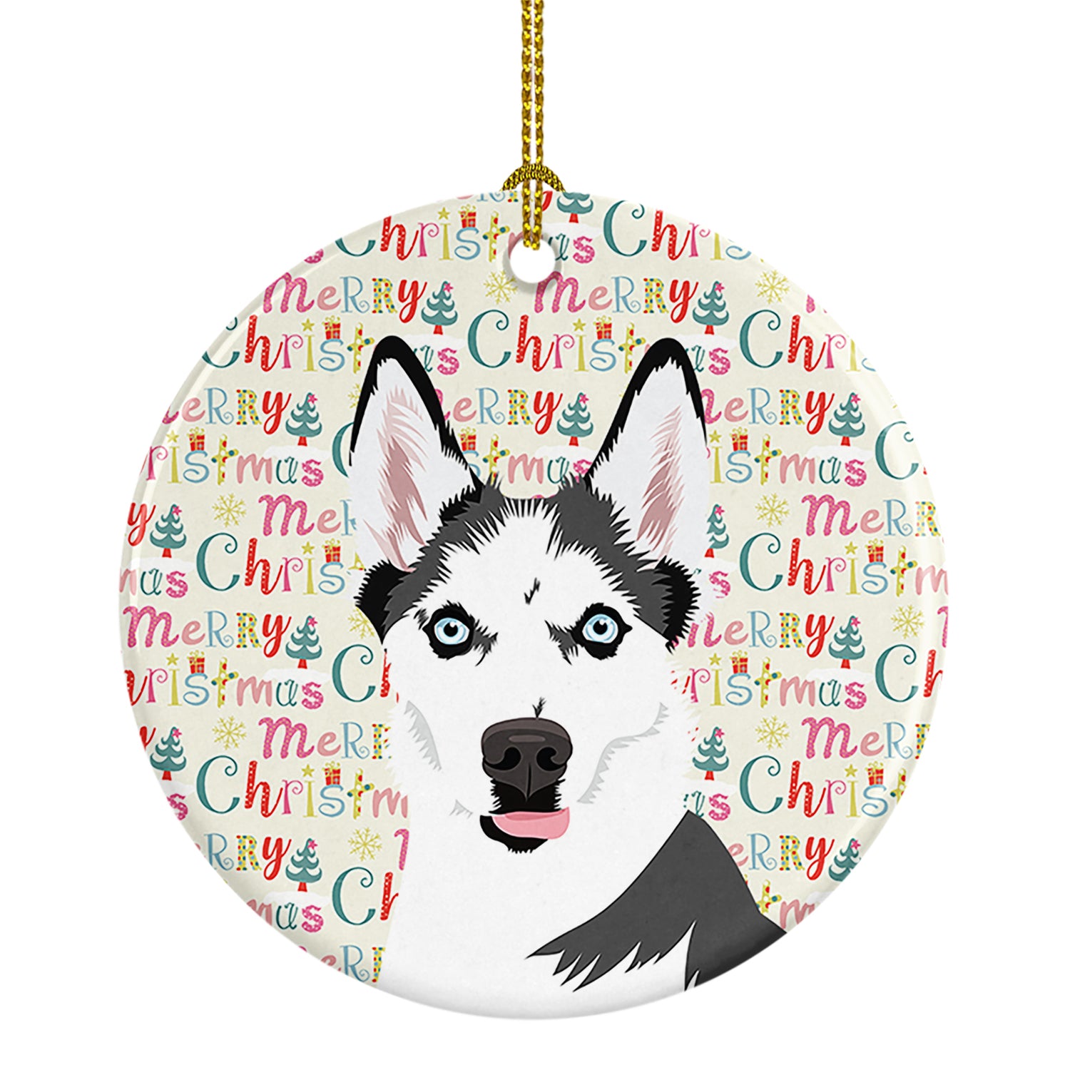 Buy this Siberian Husky Puppy Christmas Ceramic Ornament