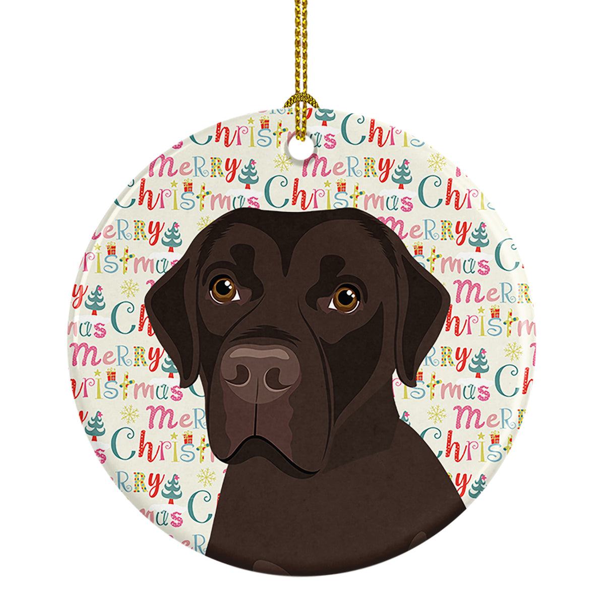 Buy this Labrador Retriever Chocolate #1 Christmas Ceramic Ornament