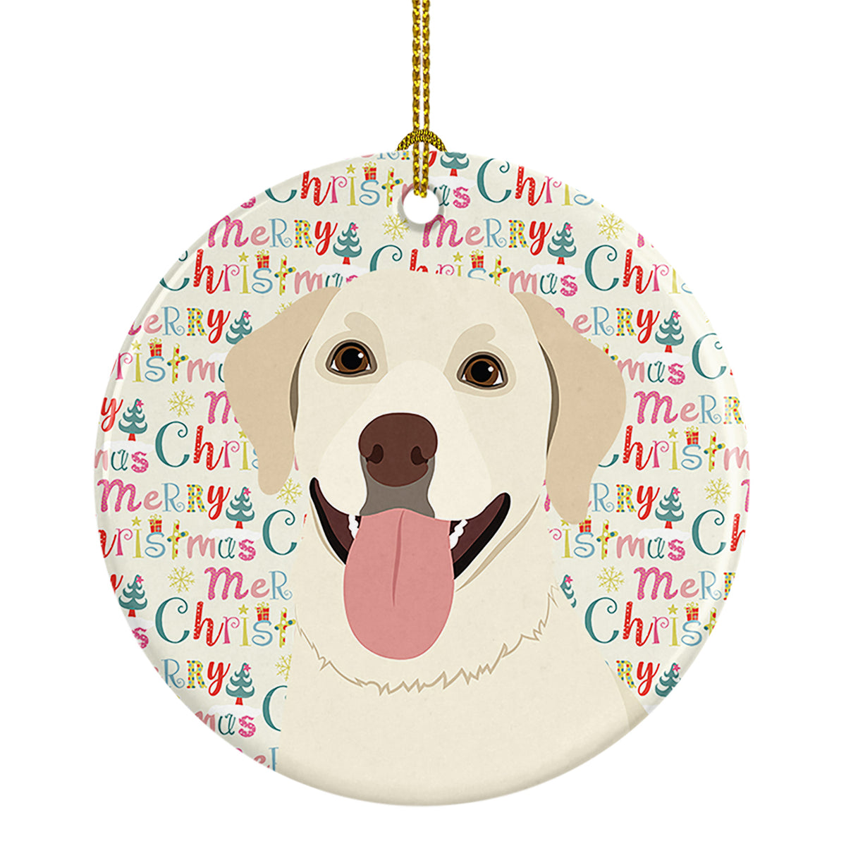 Buy this Labrador Retriever Yellow #1 Christmas Ceramic Ornament