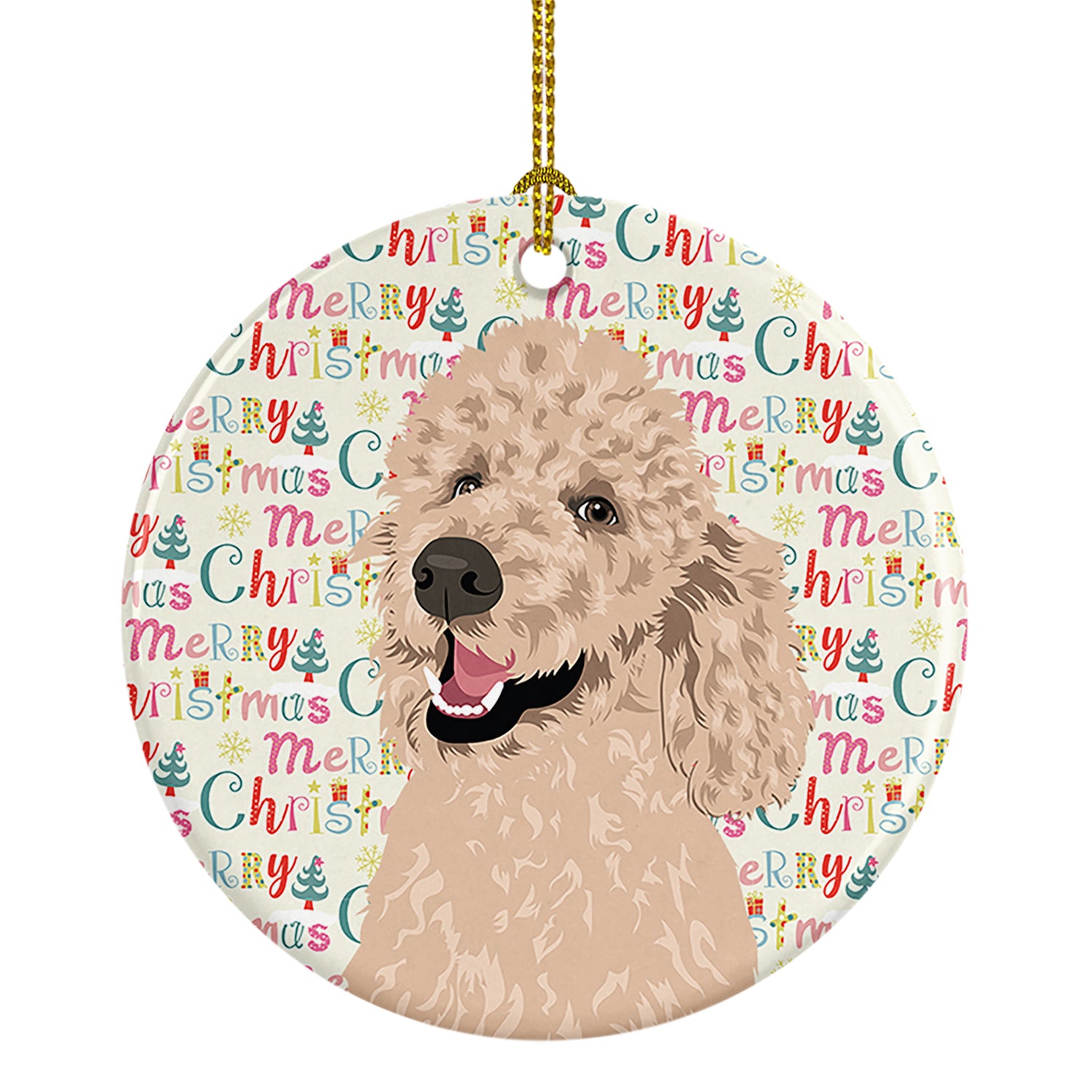Buy this Poodle Standard Cafe Au Lait Christmas Ceramic Ornament