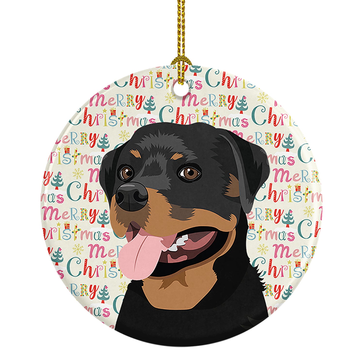 Buy this Rottweiler Black and Tan #1 Christmas Ceramic Ornament