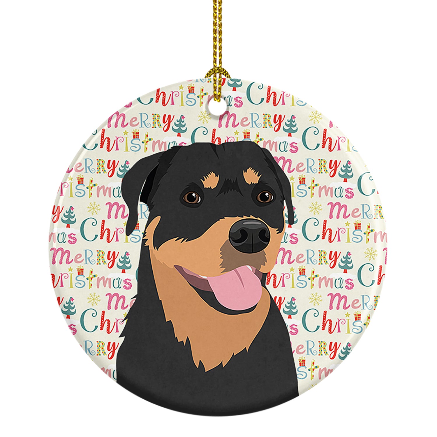 Buy this Rottweiler Black and Tan #7 Christmas Ceramic Ornament