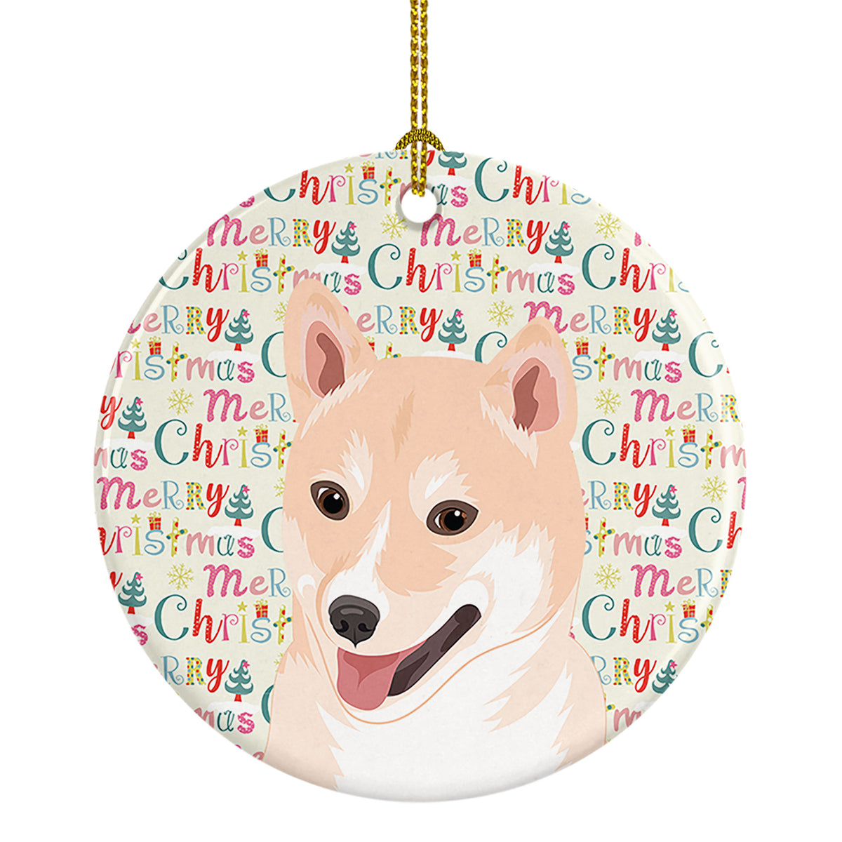 Buy this Shiba Inu Cream #2 Christmas Ceramic Ornament