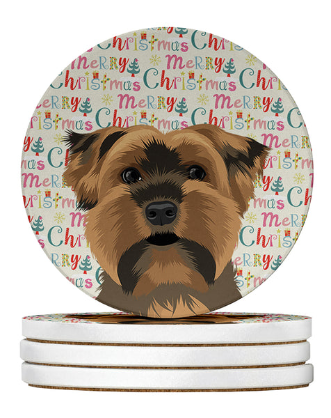 Buy this Yorkie Chocolate #1 Christmas Large Sandstone Coasters Pack of 4