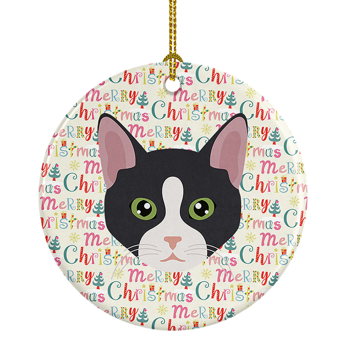 Buy this American Polydactyl Cat Christmas Ceramic Ornament