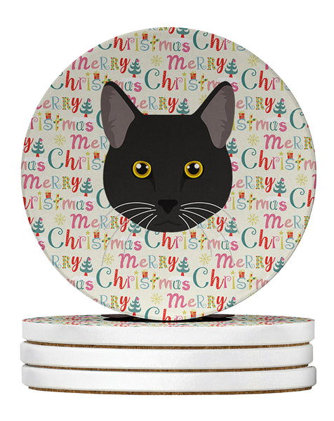 Buy this Bombay Cat Christmas Large Sandstone Coasters Pack of 4