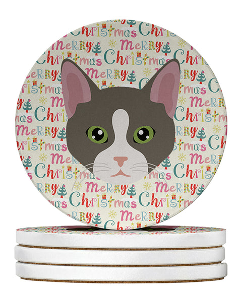 Buy this Brazilian Shorthair Cat Christmas Large Sandstone Coasters Pack of 4