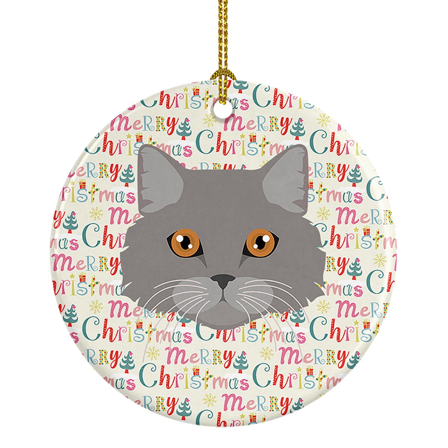 Buy this Brazilian Longhair Cat Christmas Ceramic Ornament