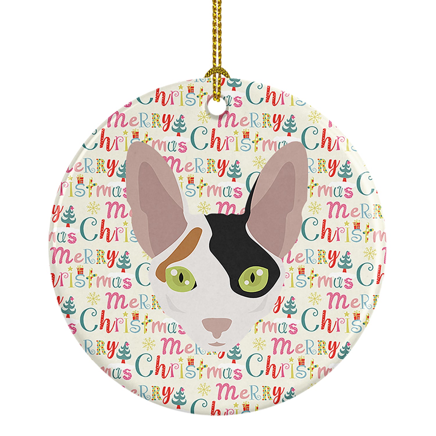 Buy this Cornish Rex Cat Christmas Ceramic Ornament