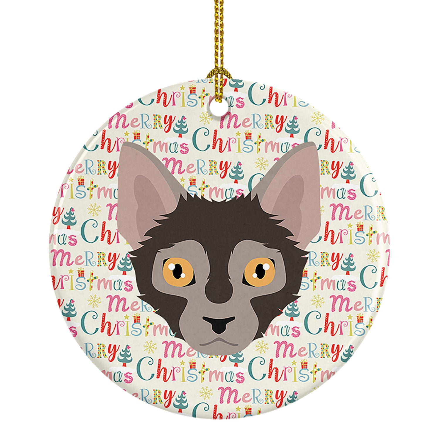 Buy this Lykoi Cat Christmas Ceramic Ornament