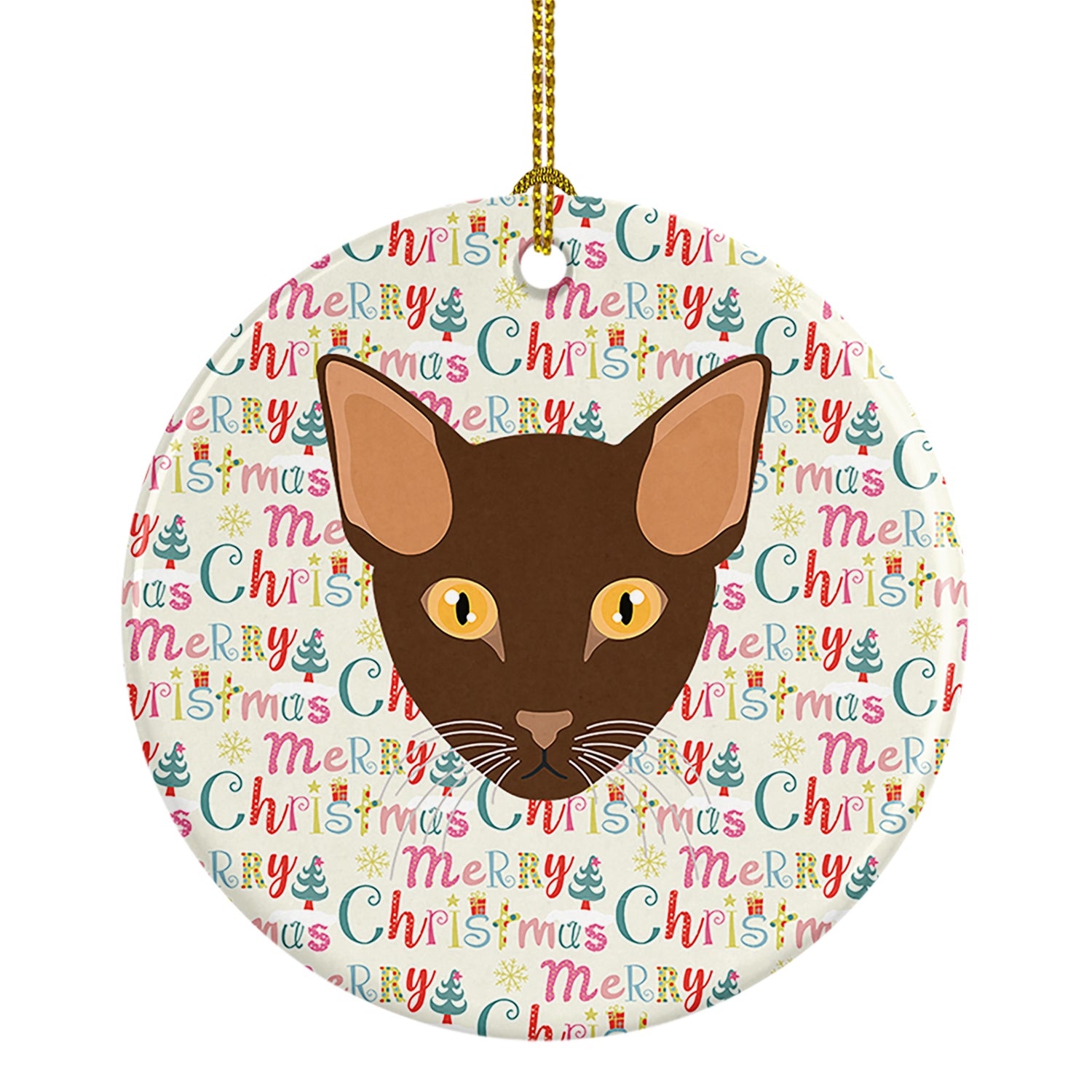 Buy this Suphalak Cat Christmas Ceramic Ornament