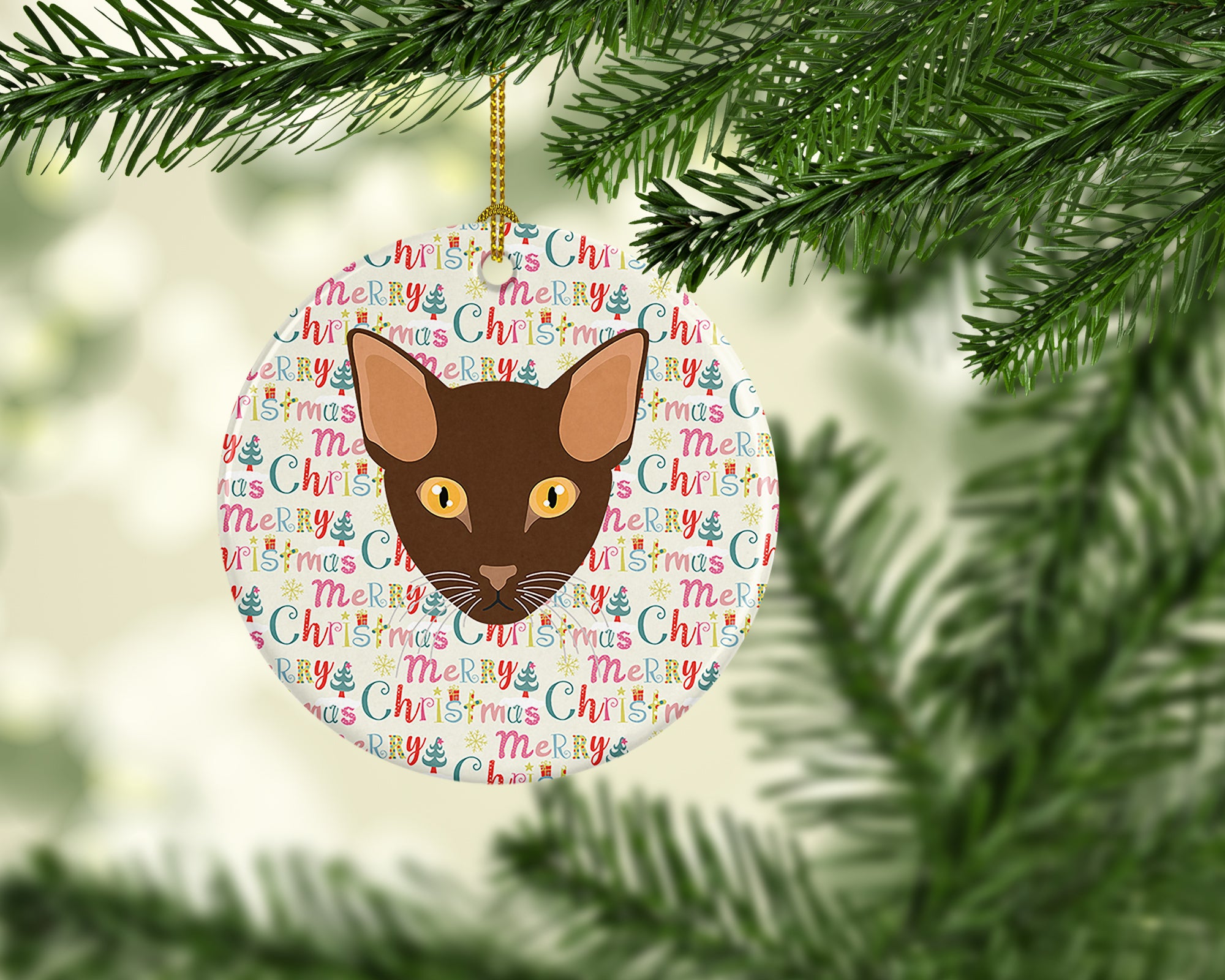 Buy this Suphalak Cat Christmas Ceramic Ornament