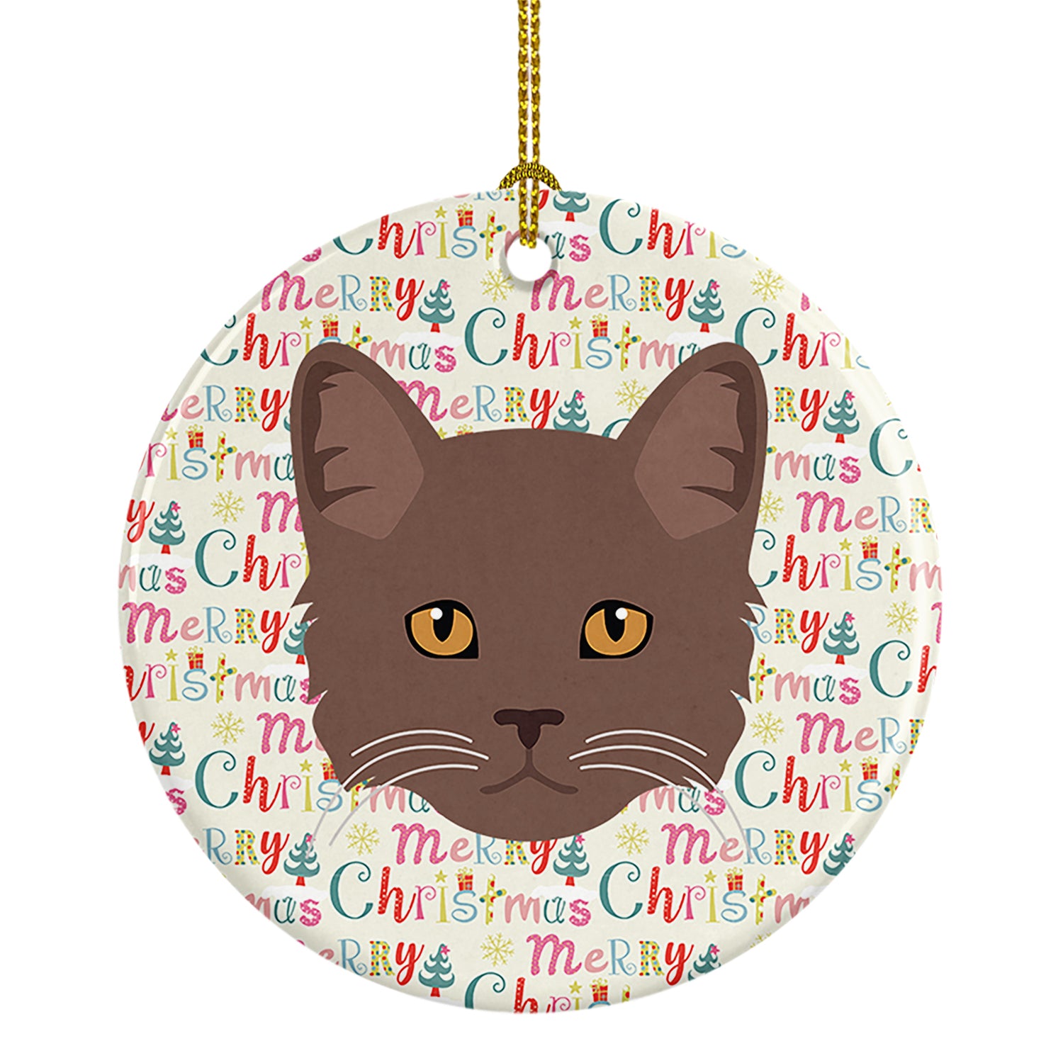 Buy this York Chocolate Cat Christmas Ceramic Ornament