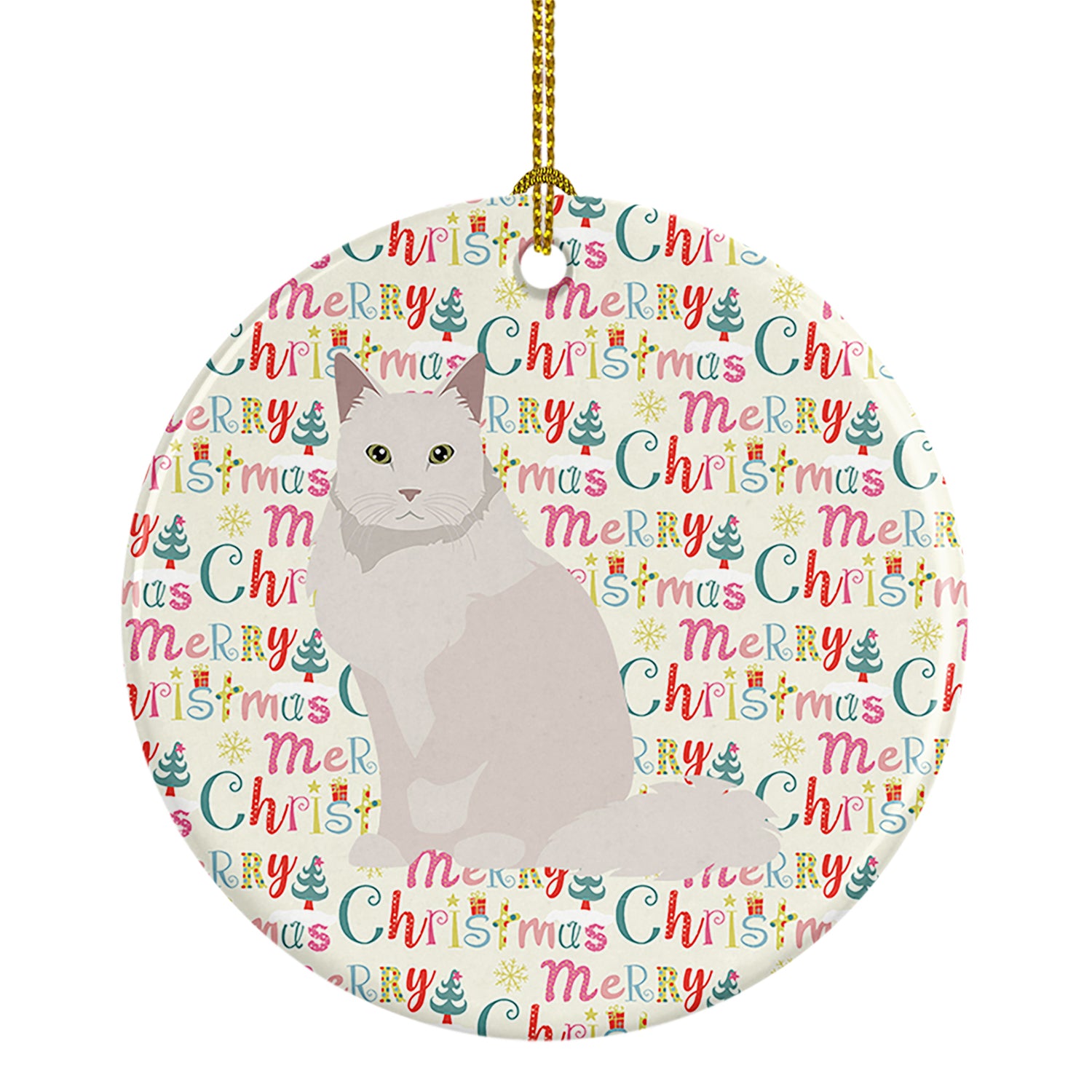 Buy this Chantilly Tiffany Cat Christmas Ceramic Ornament