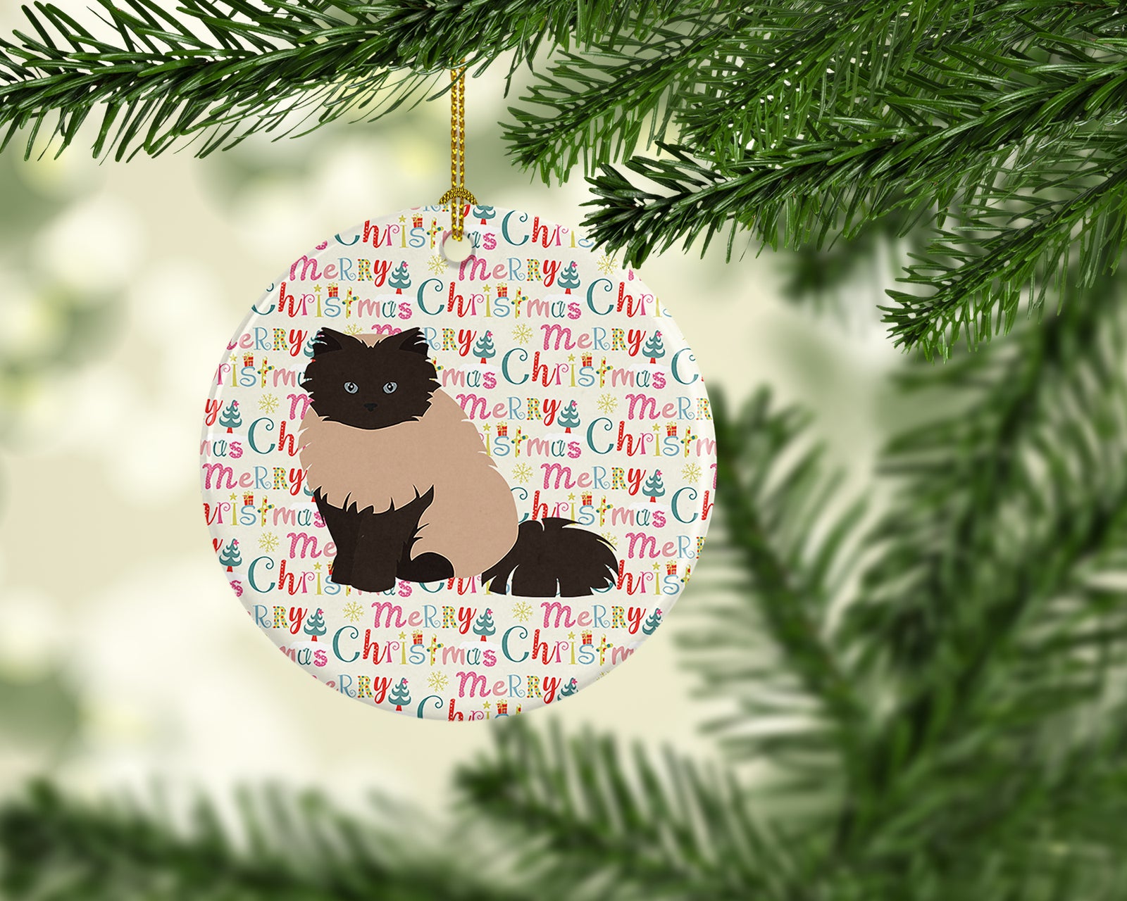 Buy this Colorpoint Persian Hymalayan #2 Cat Christmas Ceramic Ornament