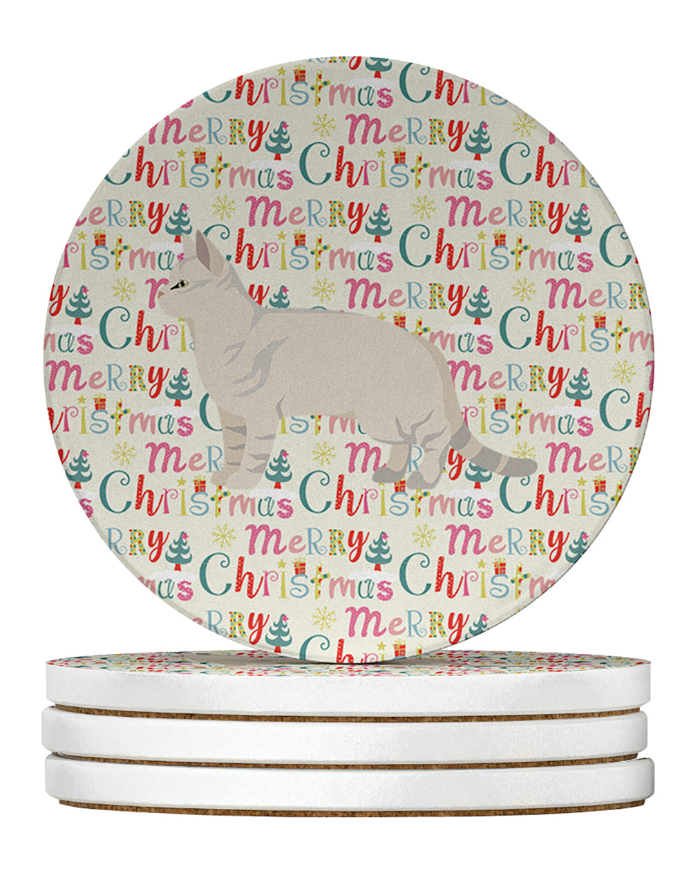 Buy this American Shorthair #2 Cat Christmas Large Sandstone Coasters Pack of 4