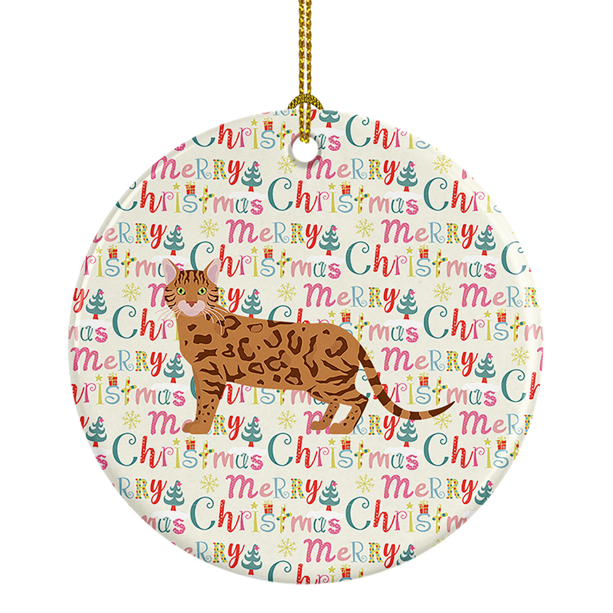 Buy this Bengal #2 Cat Christmas Ceramic Ornament