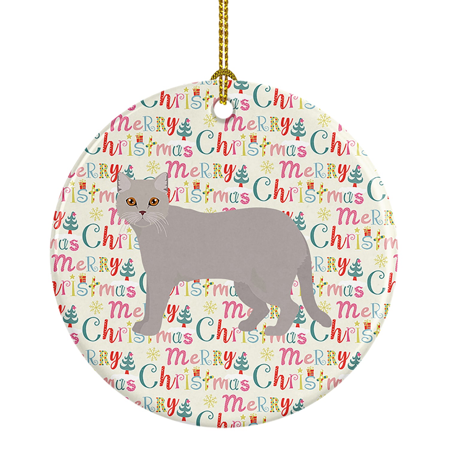 Buy this British Semi Longhair Cat Christmas Ceramic Ornament
