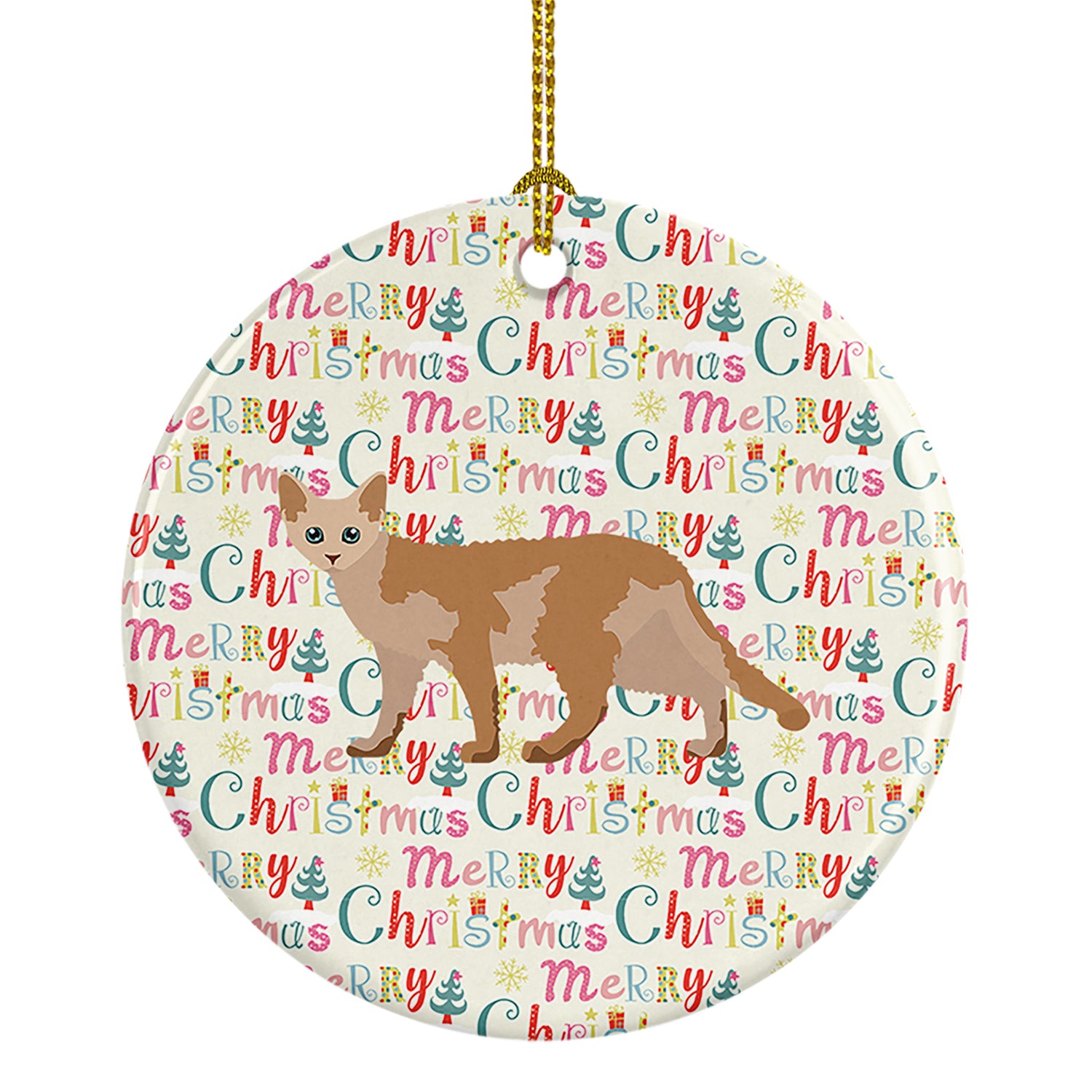 Buy this Devon Rex #3 Cat Christmas Ceramic Ornament